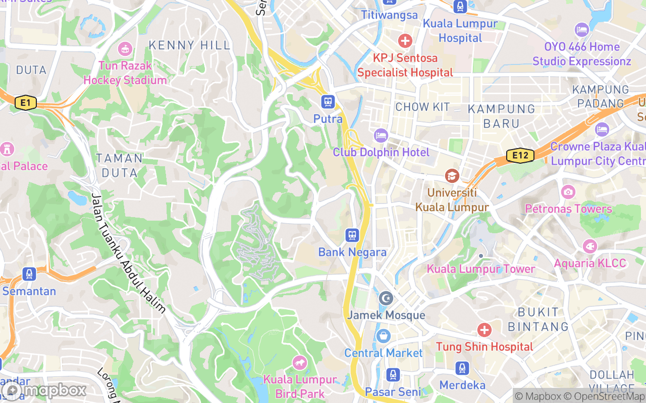 Map showing the location of Bank Negara Malaysia Museum and Art Gallery