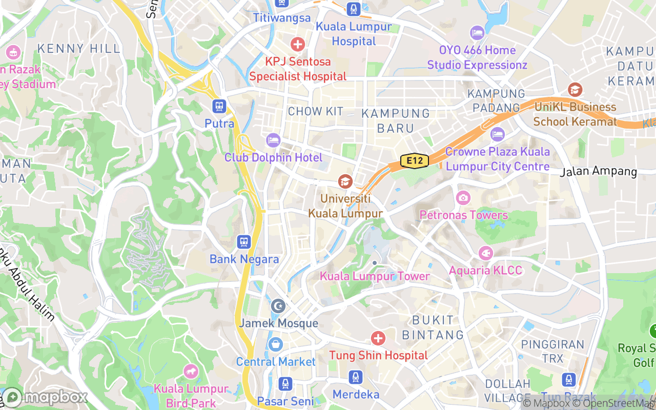 Map showing the location of Silverfox Cafe