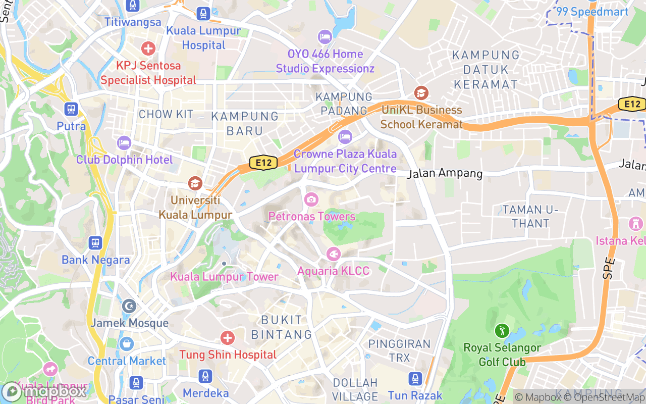 Map showing the location of  Suria KLCC Mall