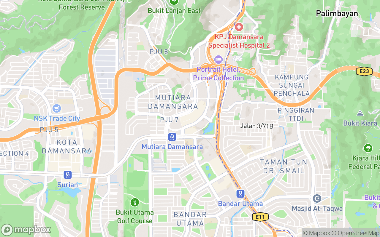 Map showing the location of The Curve