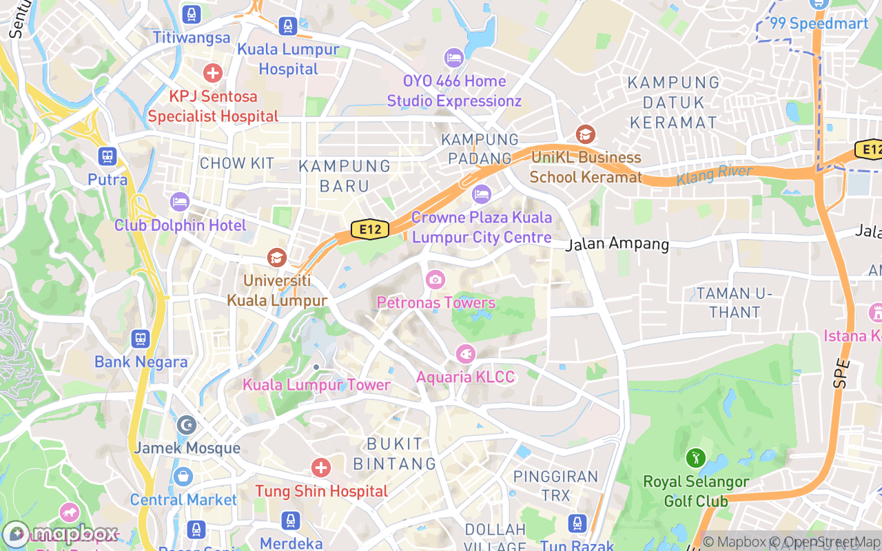 Map showing the location of Dewan Filharmonik PETRONAS