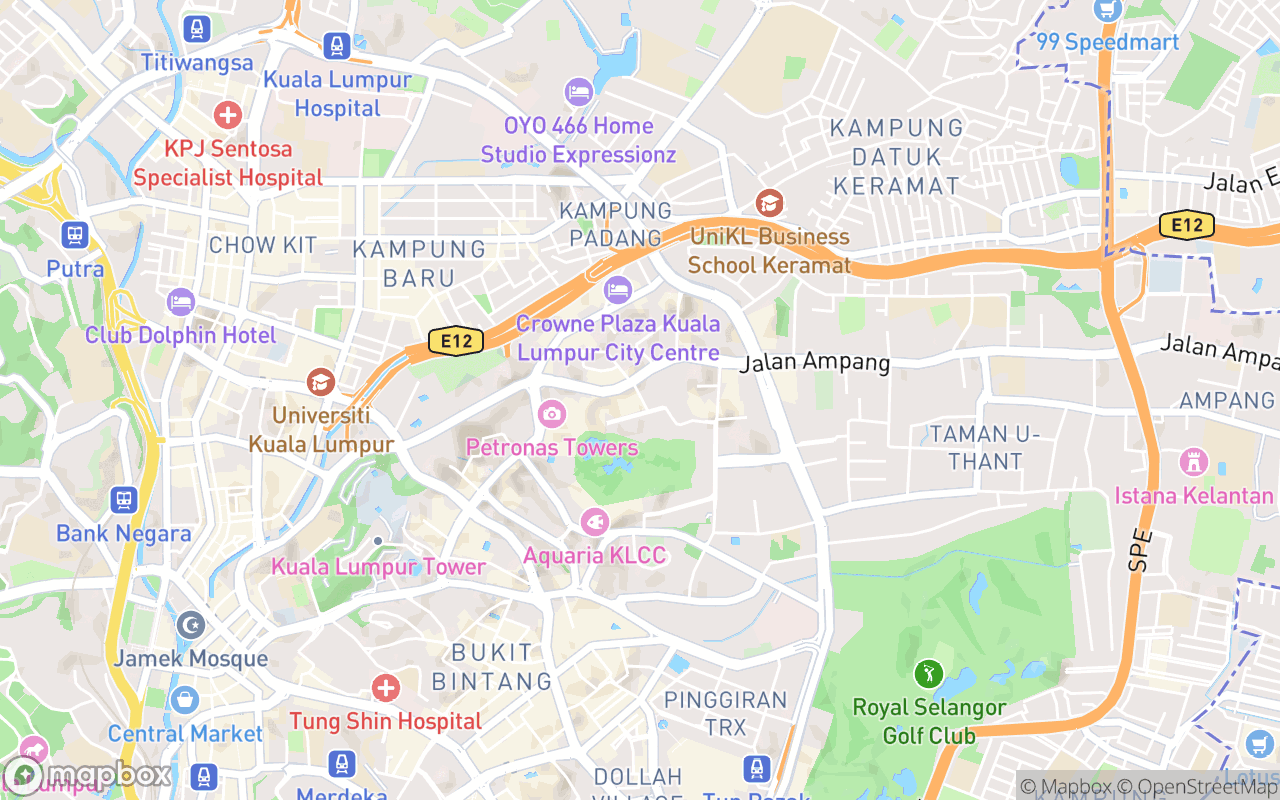 Map showing the location of Warong Maa Abah
