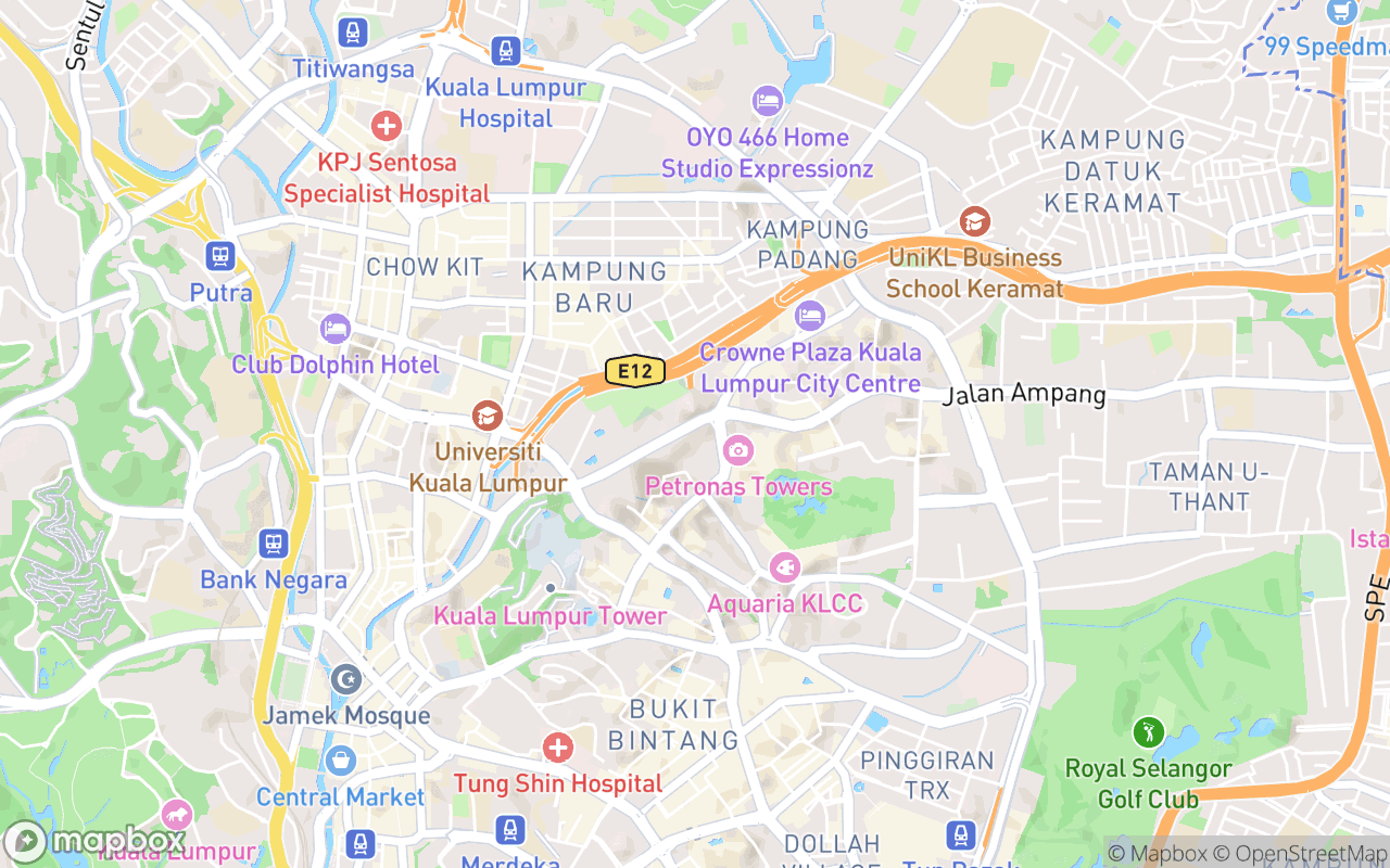 Map showing the location of Tropicana The Residence by KLCC
