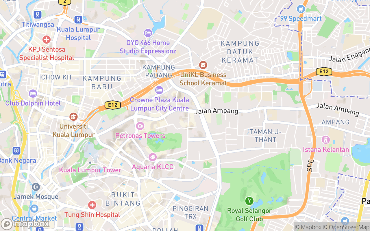 Map showing the location of InterContinental Kuala Lumpur By IHG
