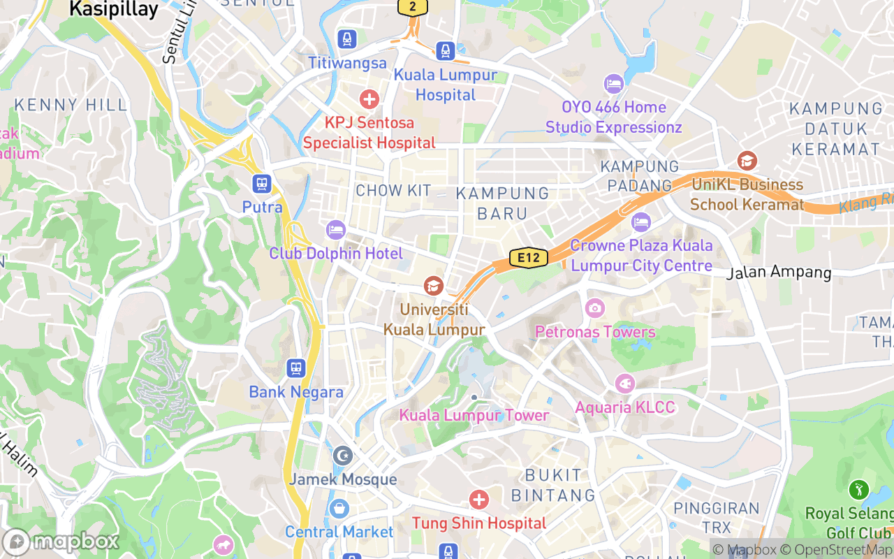 Map showing the location of Gerai Pak Hassan