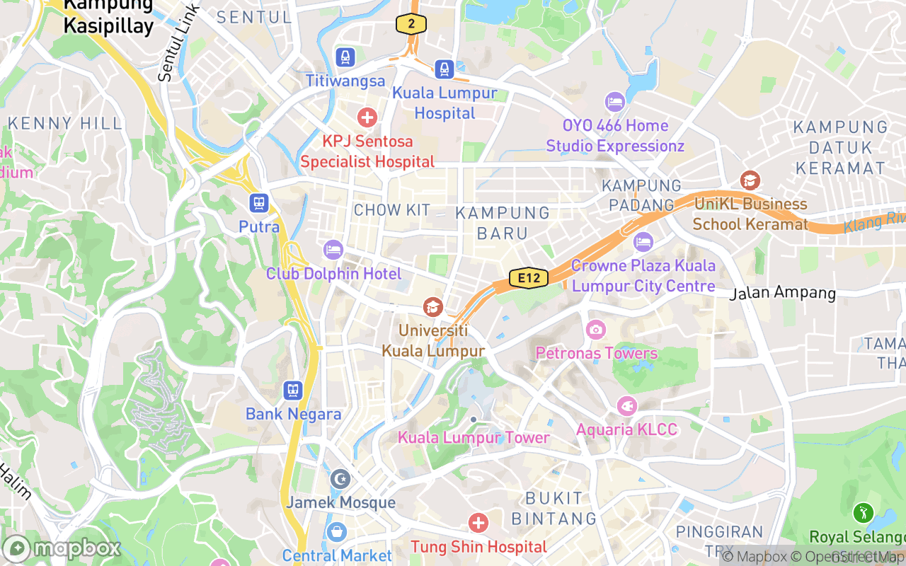 Map showing the location of Restoran Gerak 23