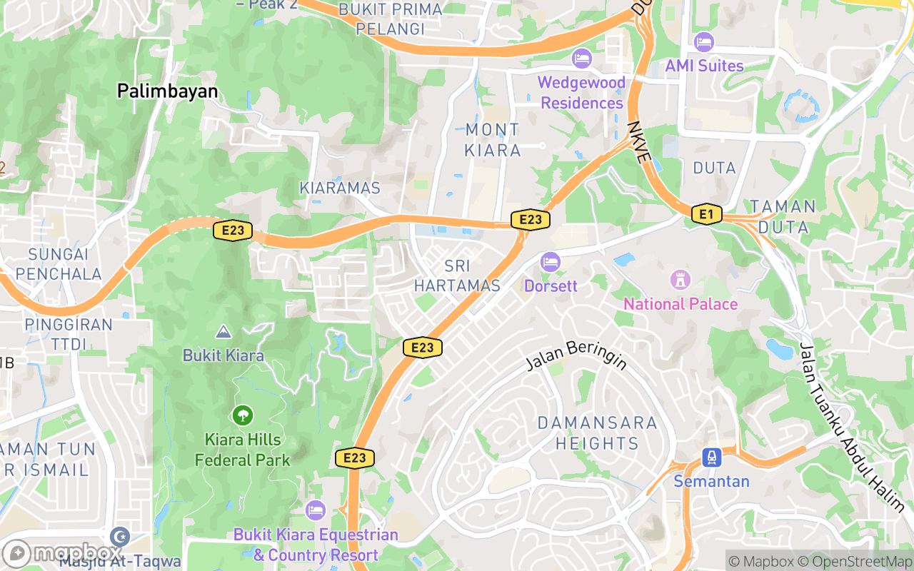 Map showing the location of Kalamata Cafe