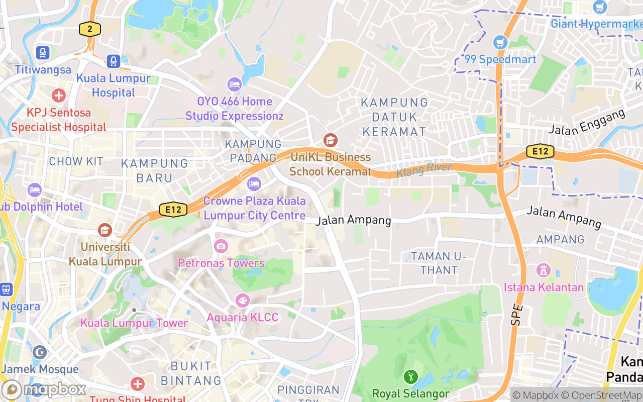 Map showing the location of DoubleTree by Hilton Hotel Kuala Lumpur