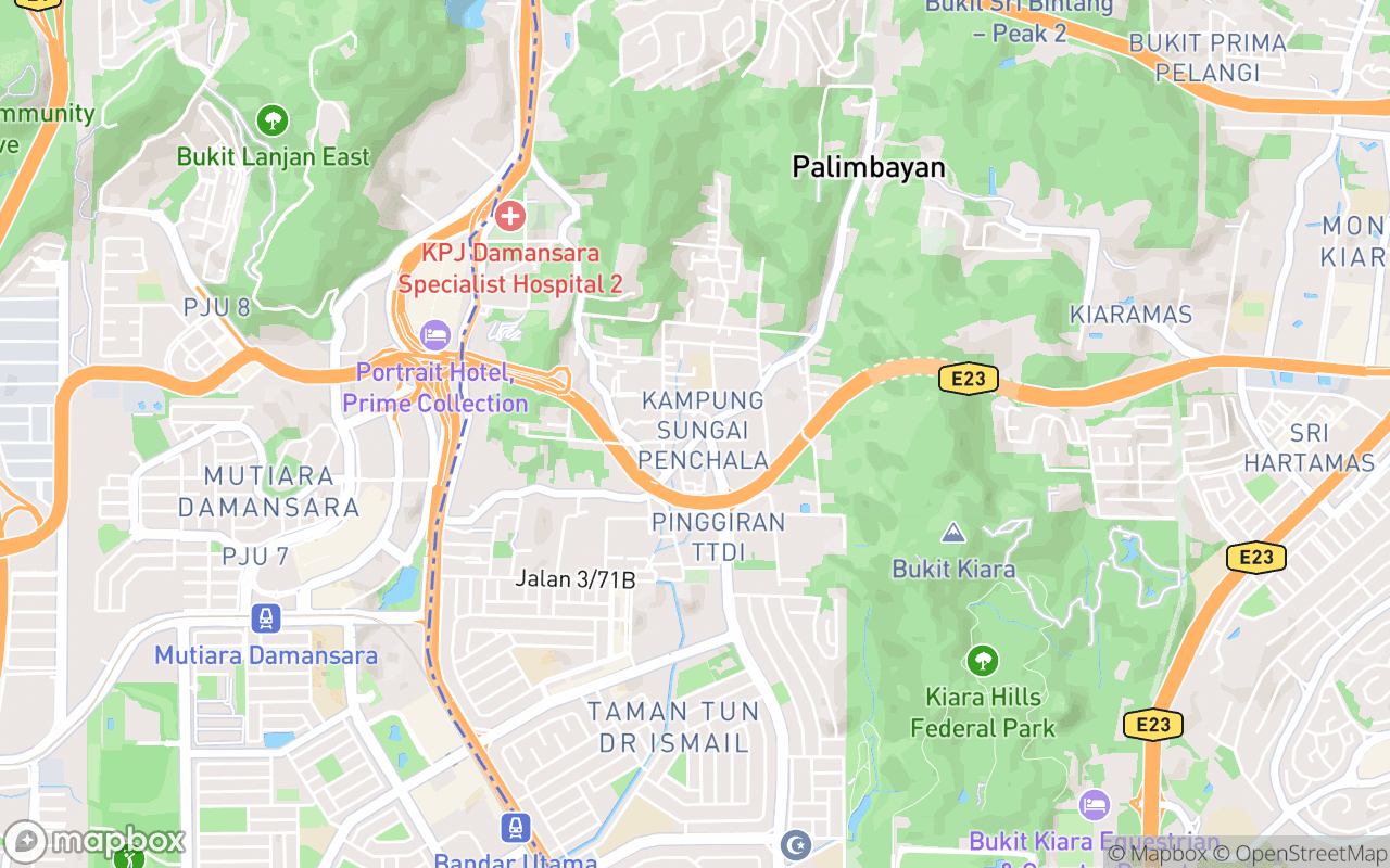 Map showing the location of Restoran Sambal Hijau