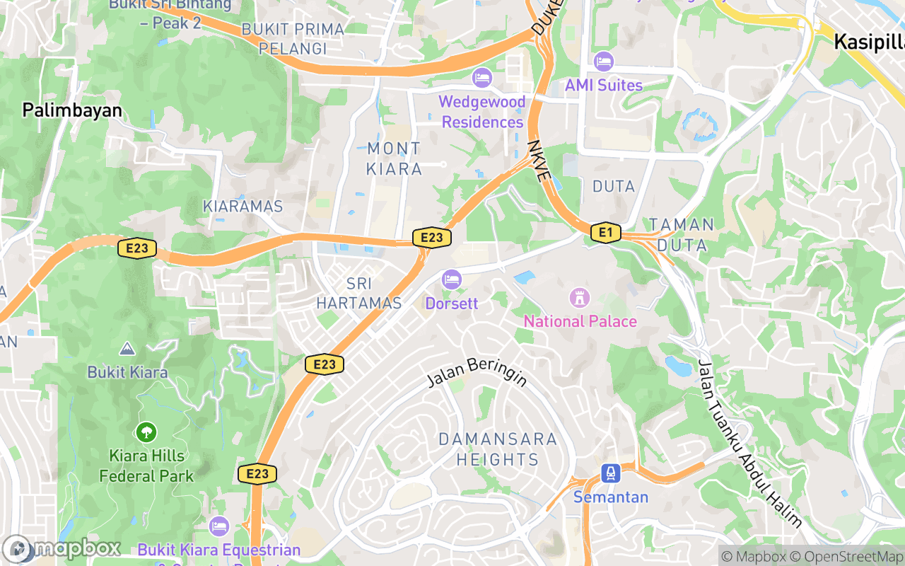 Map showing the location of  Dorsett Hartamas