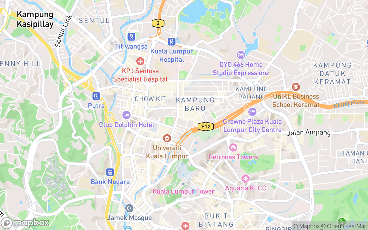 Map showing the location of Nasi Lemak Kak Chuk