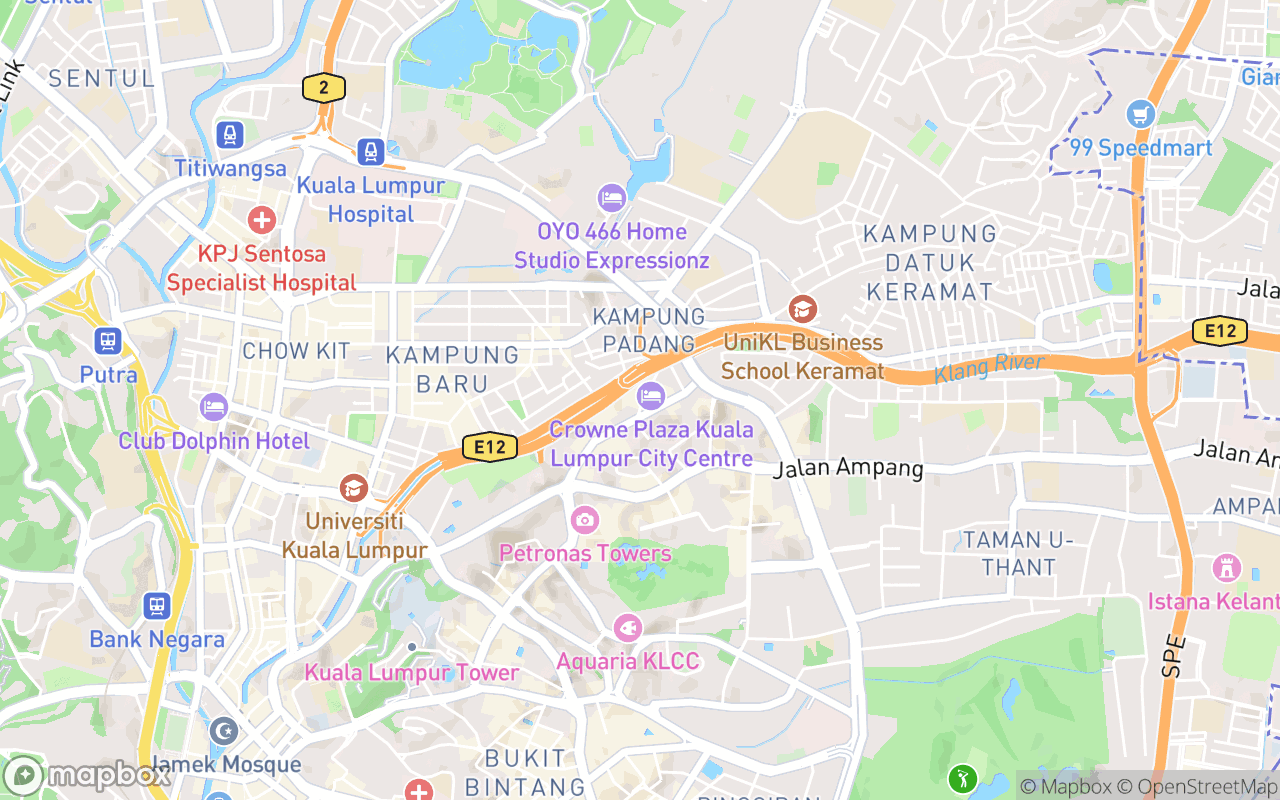 Map showing the location of Scarletz Mana-Mana Suites KLCC