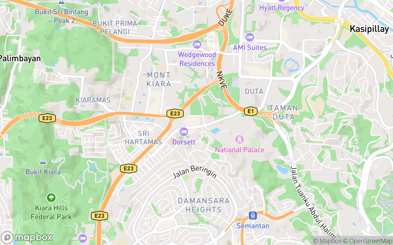 Map showing the location of Hartamas Shopping Centre