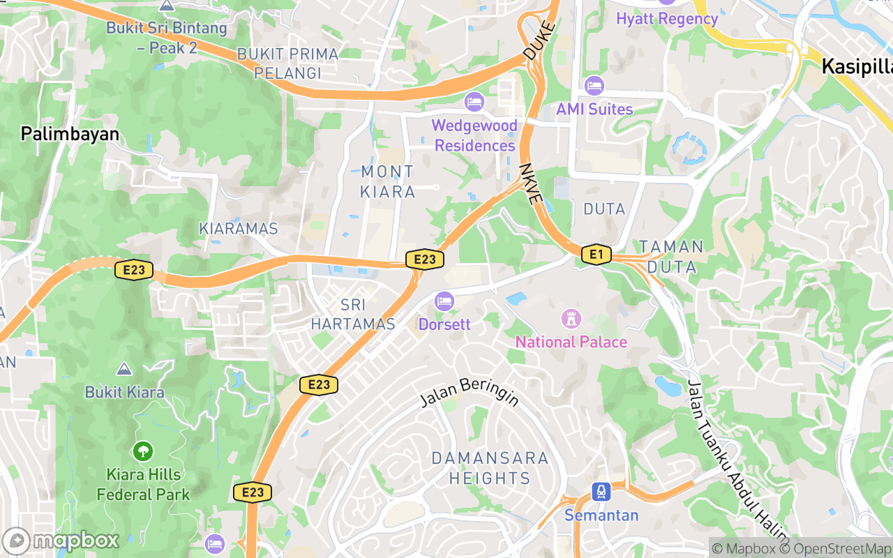Map showing the location of Warung Soho (Plaza Damas