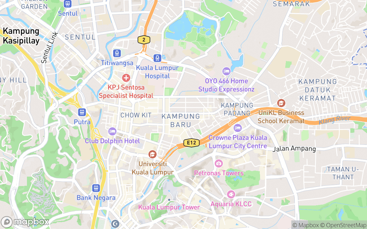 Map showing the location of Satay Capitol 1951 