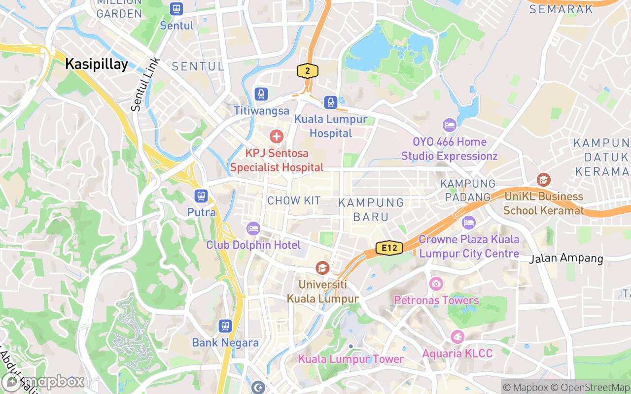 Map showing the location of Weekend Vintage Night Market at Jalan Raja Bot