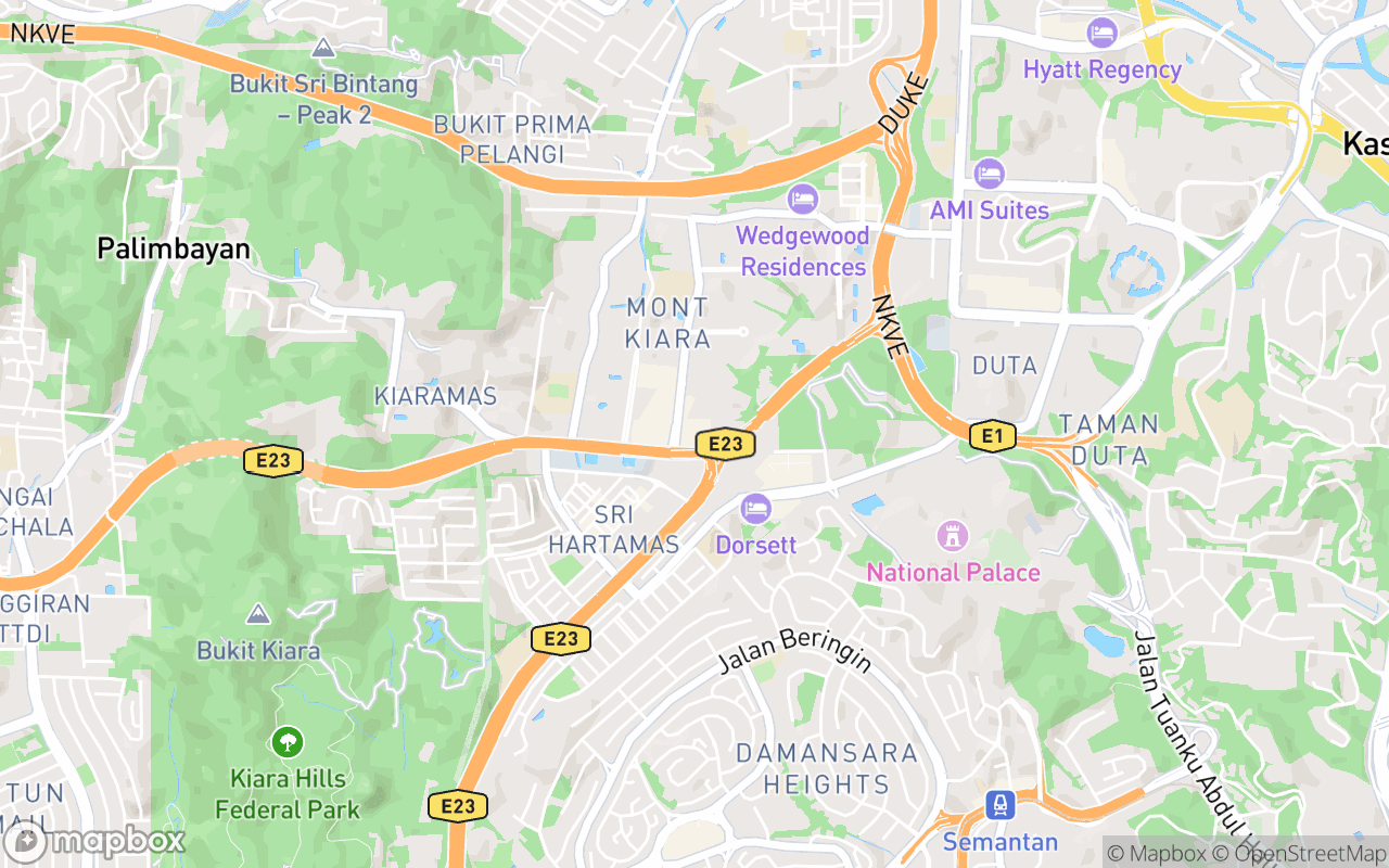 Map showing the location of Urban Retreat Spa 1 Mont Kiara
