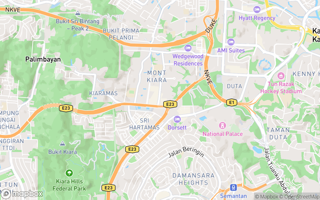 Map showing the location of 1 Mont Kiara