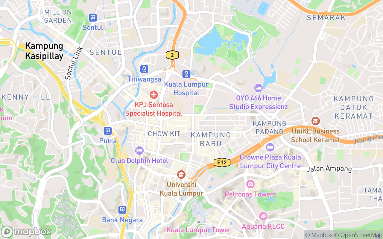 Map showing the location of Nasi Kandar LC Kampung Baru
