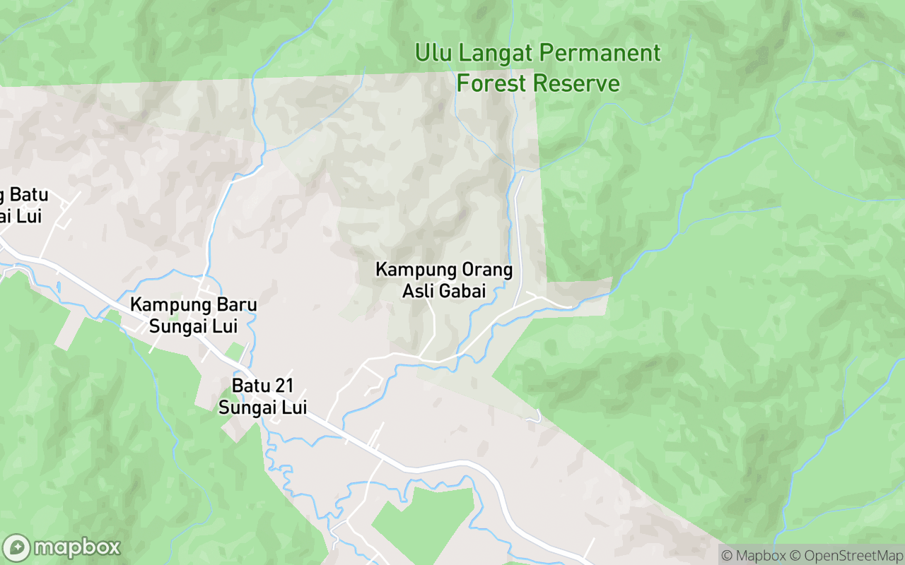 Map showing the location of Jeram Perlus Waterfall Trailhead