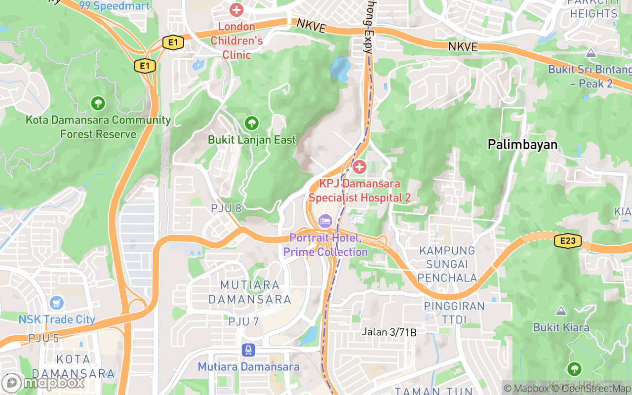 Map showing the location of Hextar World at Empire City