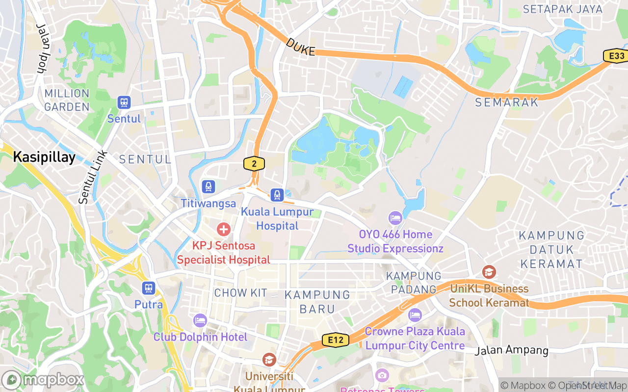 Map showing the location of Balai Seni Negara (National Art Gallery)