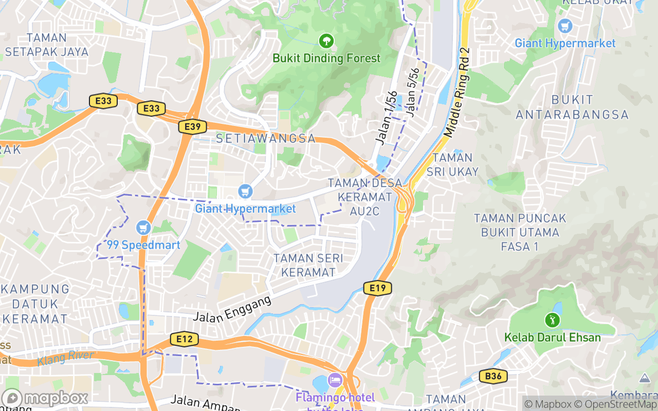 Map showing the location of AEON AU2 Shopping Centre