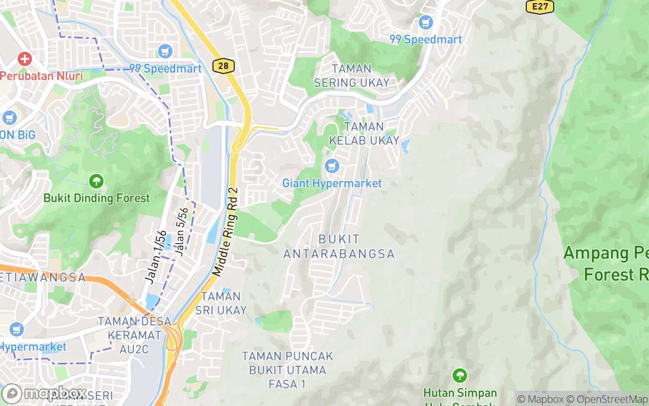 Map showing the location of  Rimba Ampang