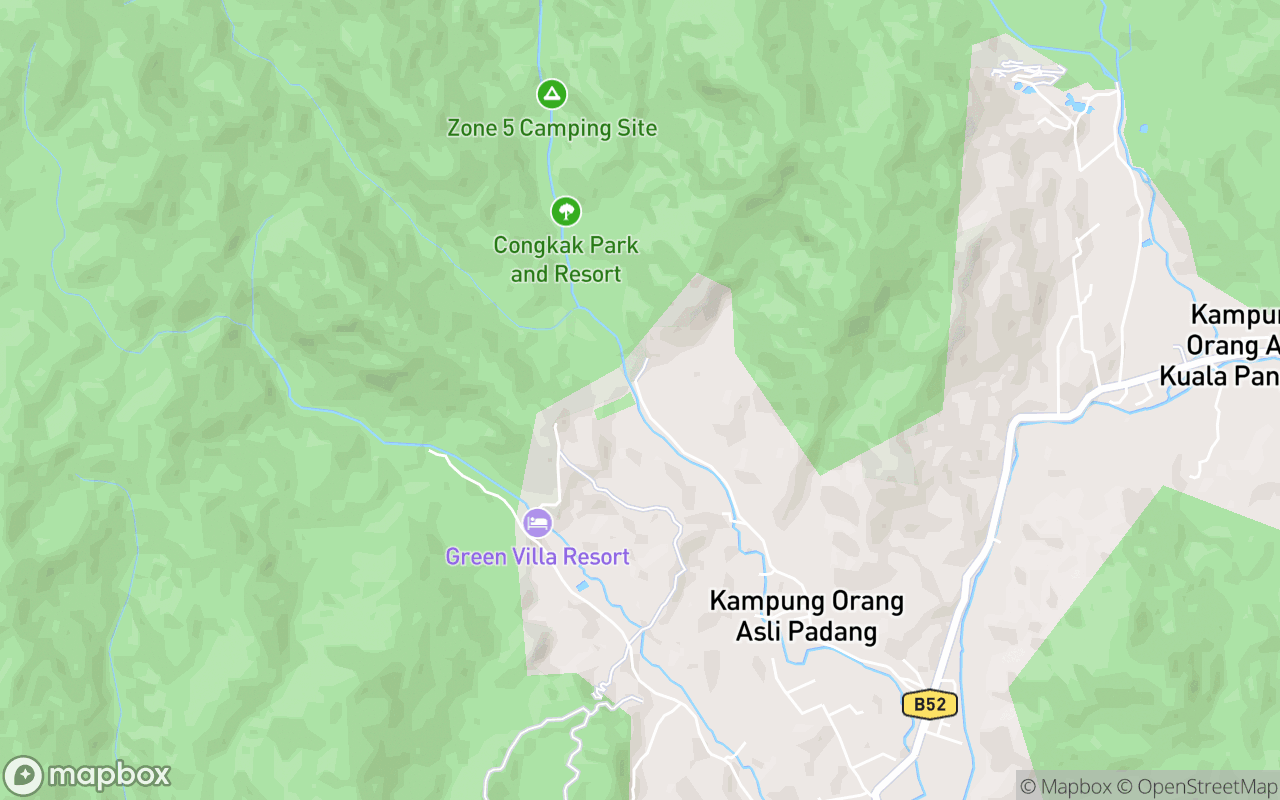 Map showing the location of Sungai Congkak Recreational Forest