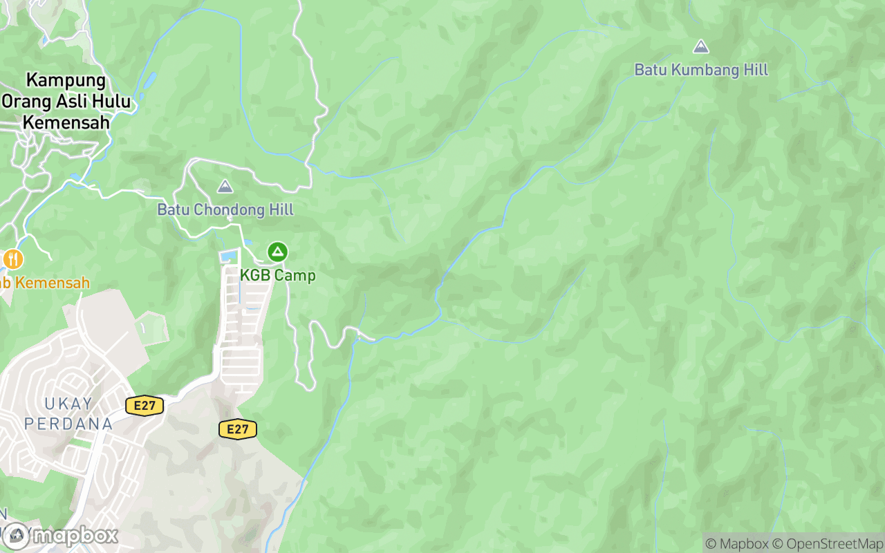Map showing the location of Lata Pinang (Maya Karin Waterfall)