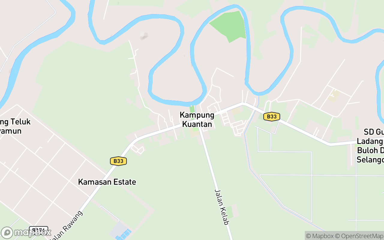 Map showing the location of Kampung Kuantan Fireflies Park