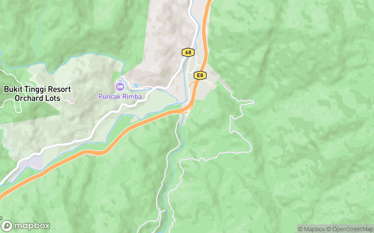 Map showing the location of Lentang Forest Reserve