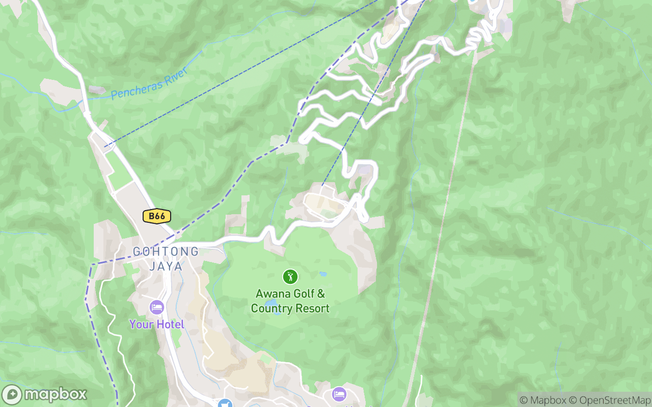 Map showing the location of Genting Highlands Premium Outlets