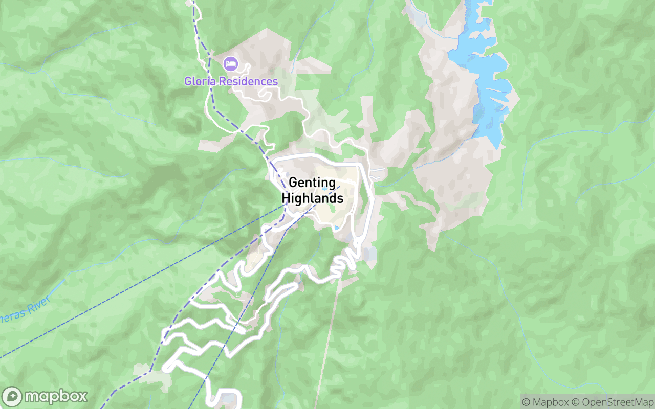 Map showing the location of Genting SkyWorlds Theme Park
