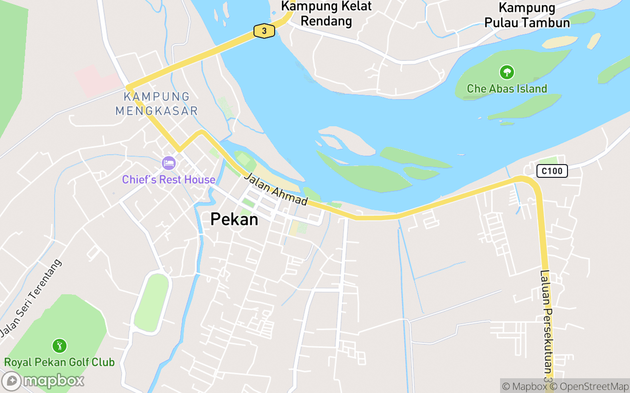 Map showing the location of Pekan River Front