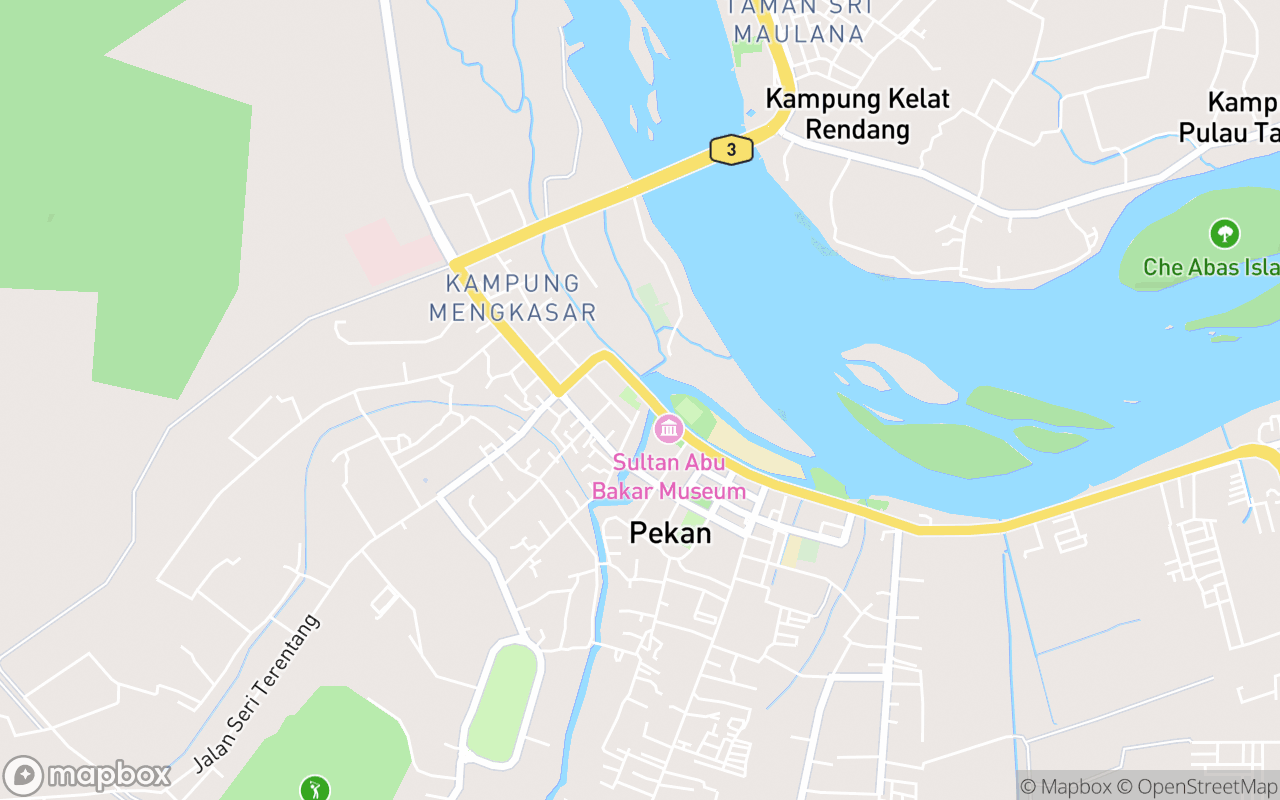 Map showing the location of Sultan Abdullah Mosque Museum