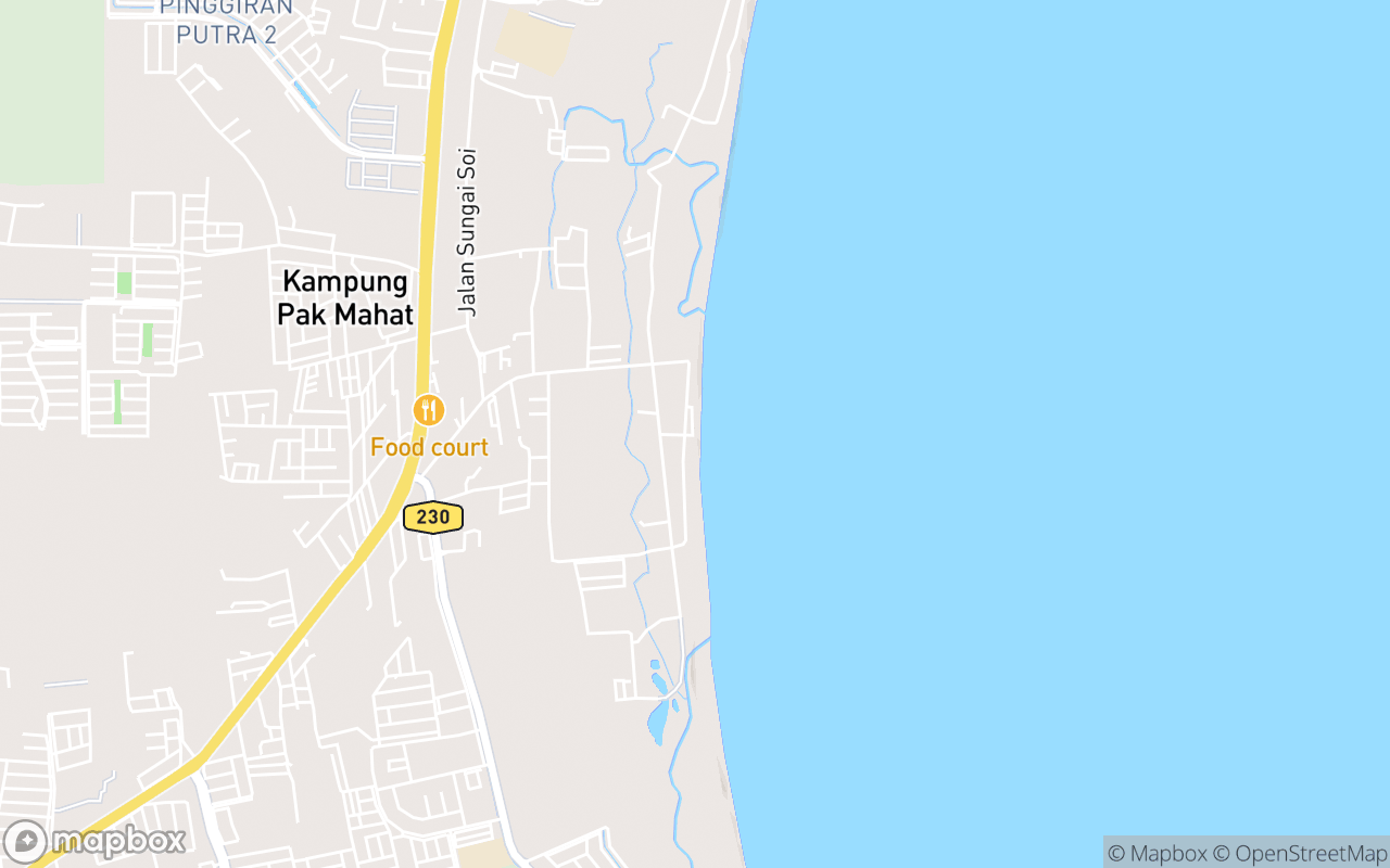 Map showing the location of Pantai Kempadang