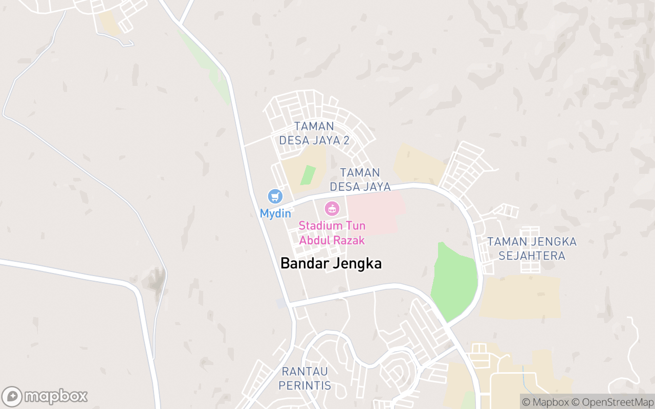 Map showing the location of Tun Abdul Razak Stadium