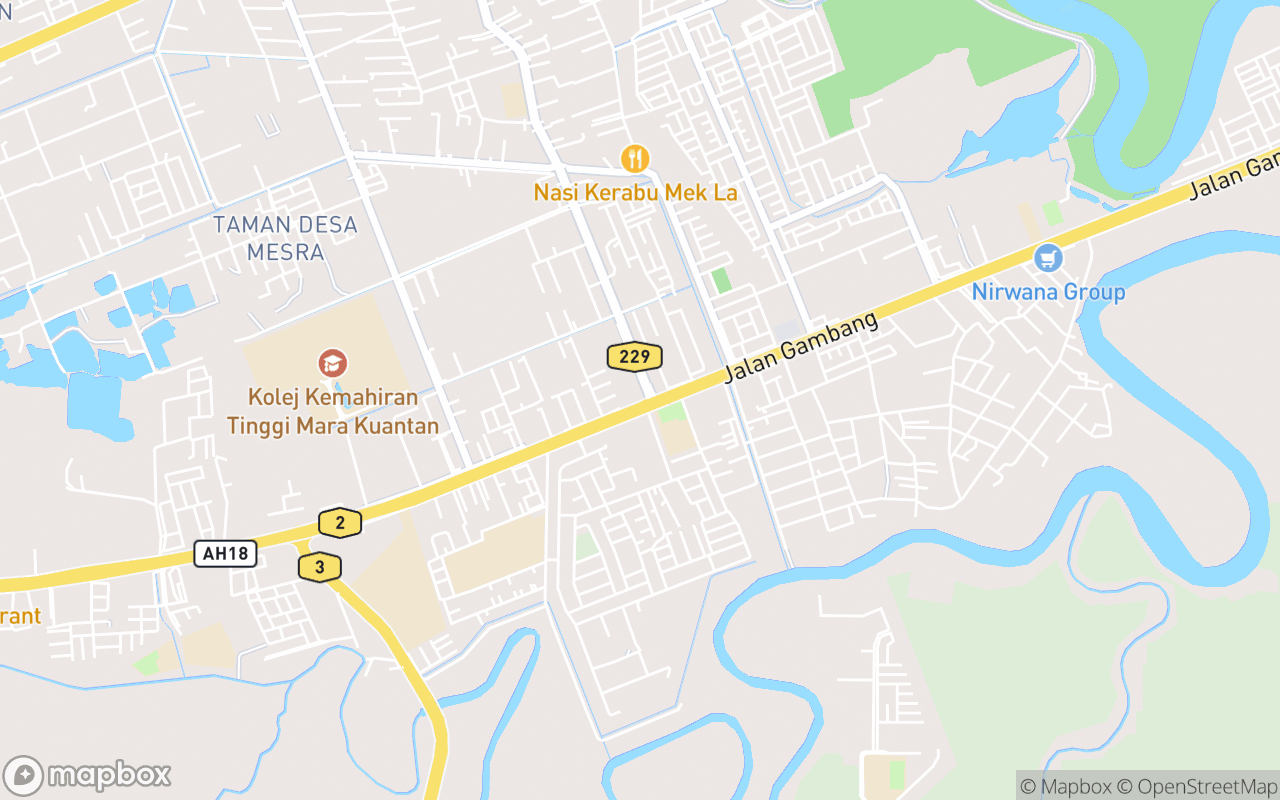 Map showing the location of Masjid Al-Hidayah Permatang Badak