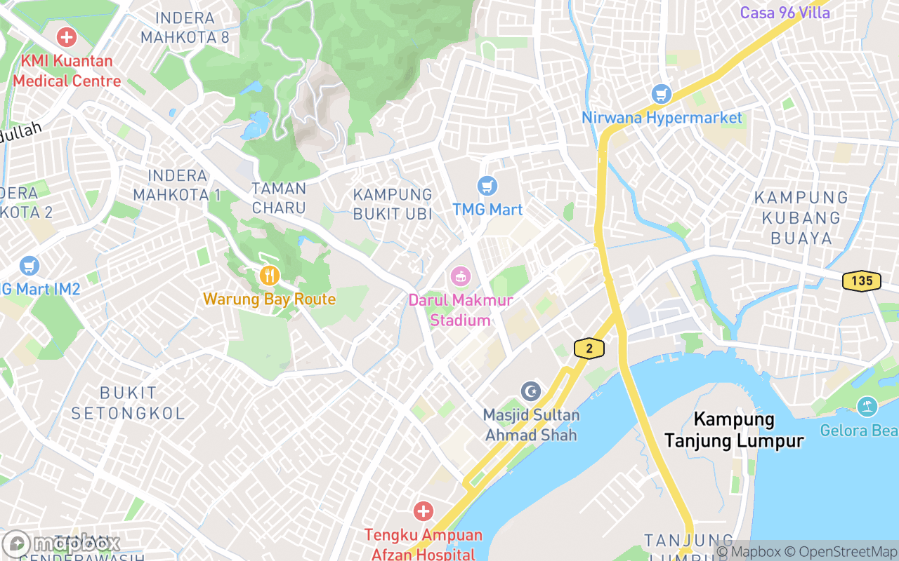 Map showing the location of Stadium Darul Makmur