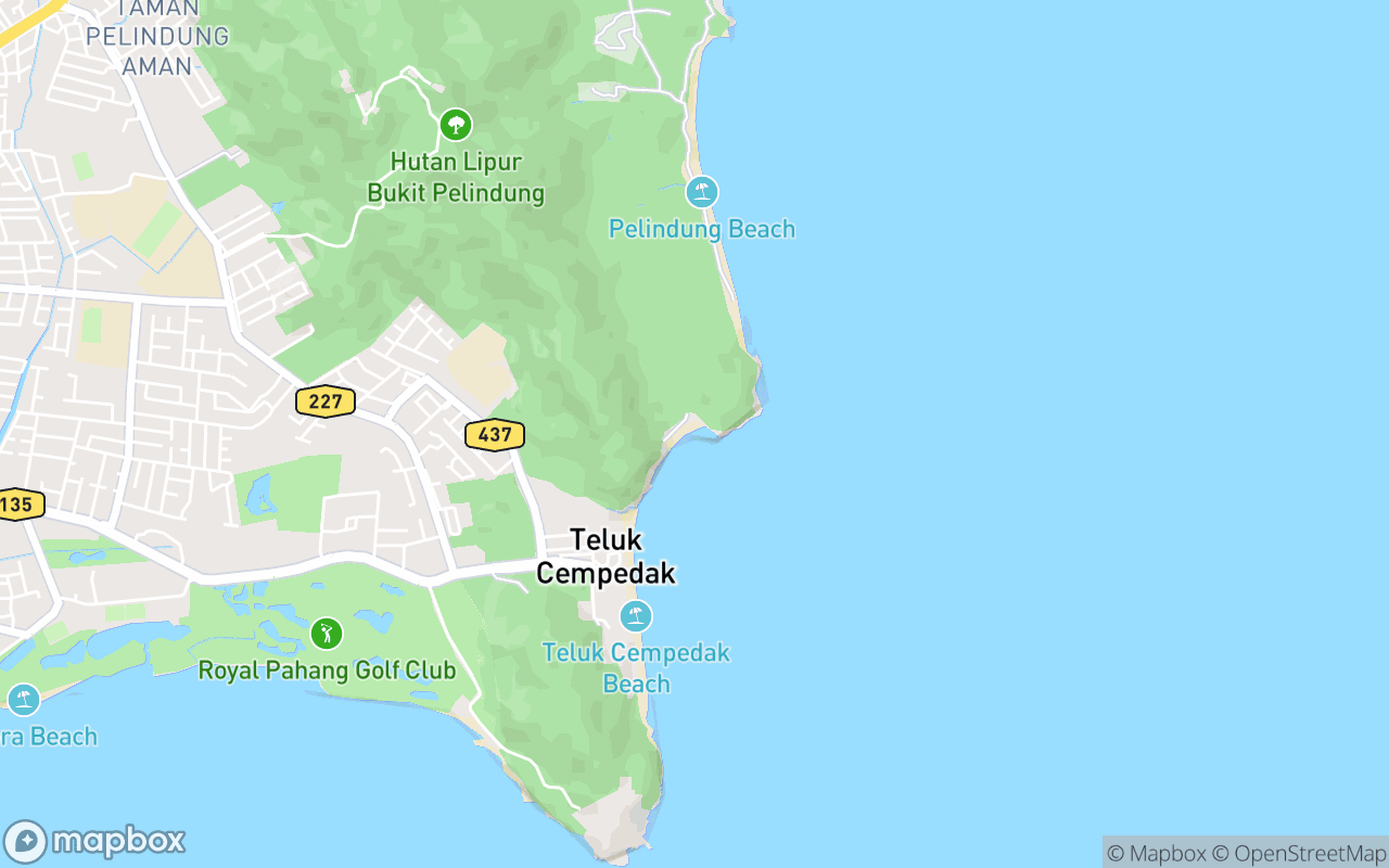 Map showing the location of Teluk Tongkang