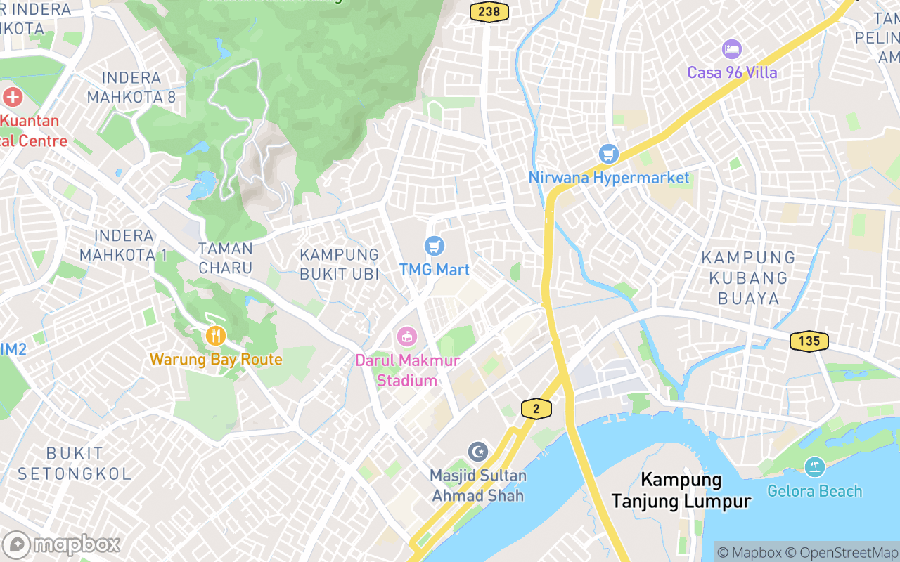 Map showing the location of East Coast Mall