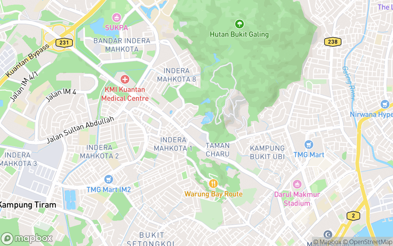 Map showing the location of Pahang Buddhist Association