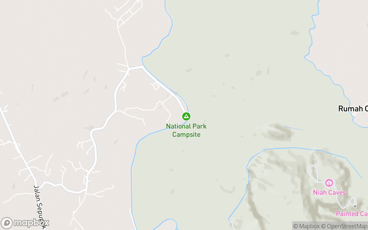 Map showing the location of Gua Niah Entrance
