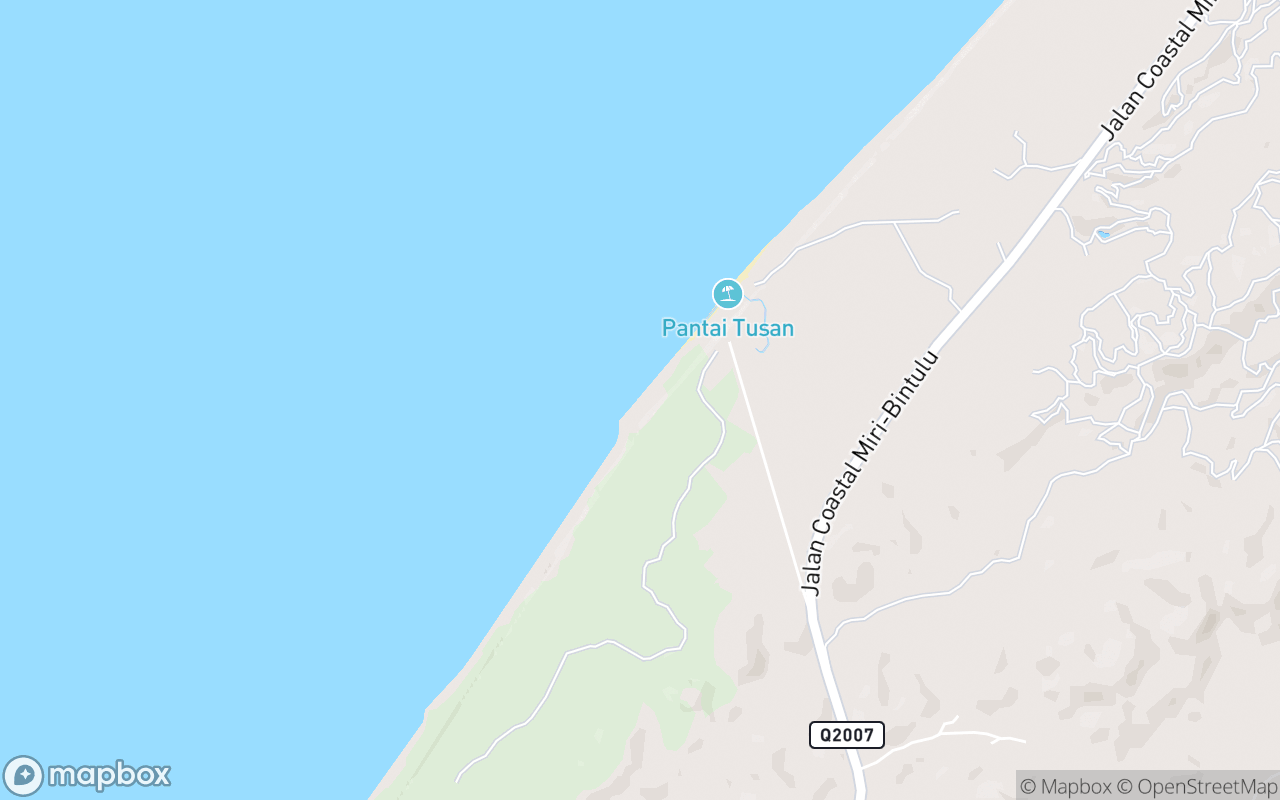 Map showing the location of Tusan Cliff Sarawak