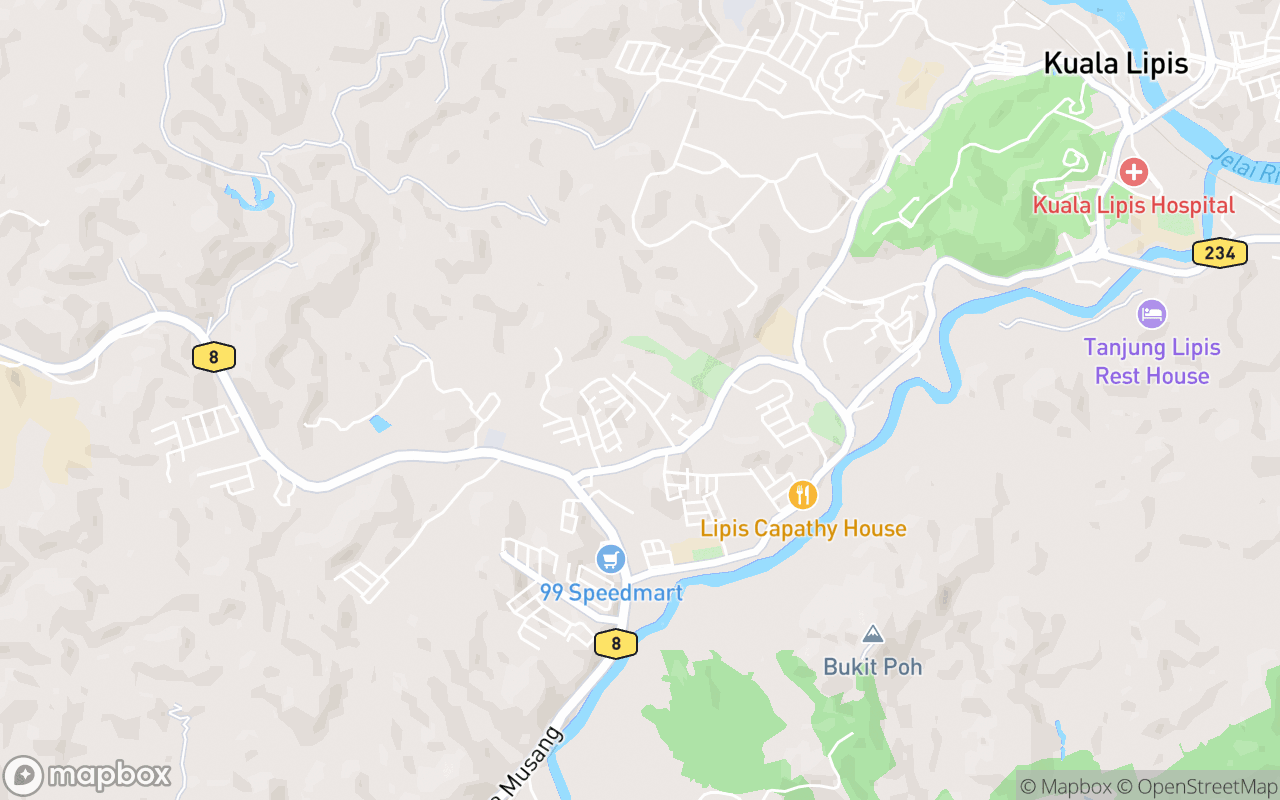 Map showing the location of Claypot Gulai Masam Patin Tempoyak 