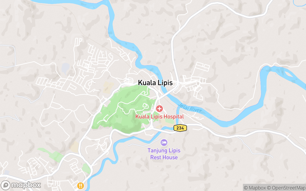 Map showing the location of Che Ngah Kafe