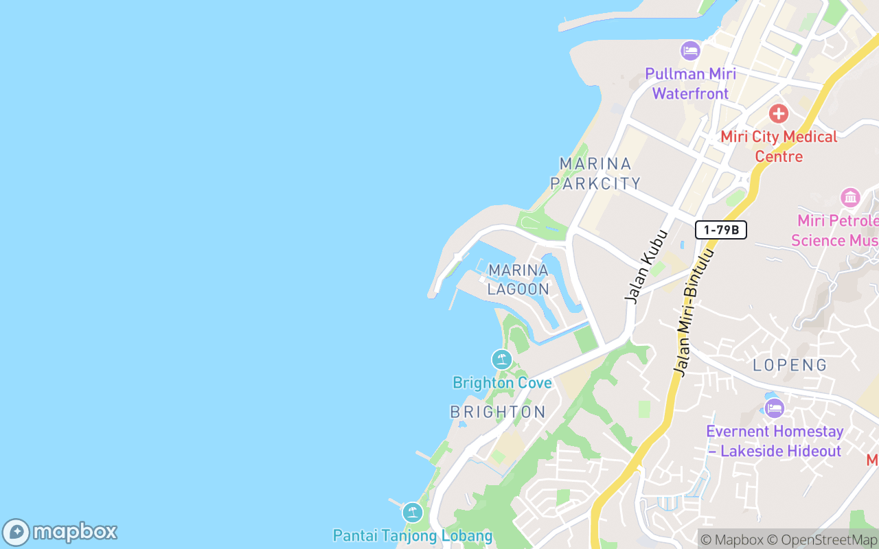 Map showing the location of Coco Cabana