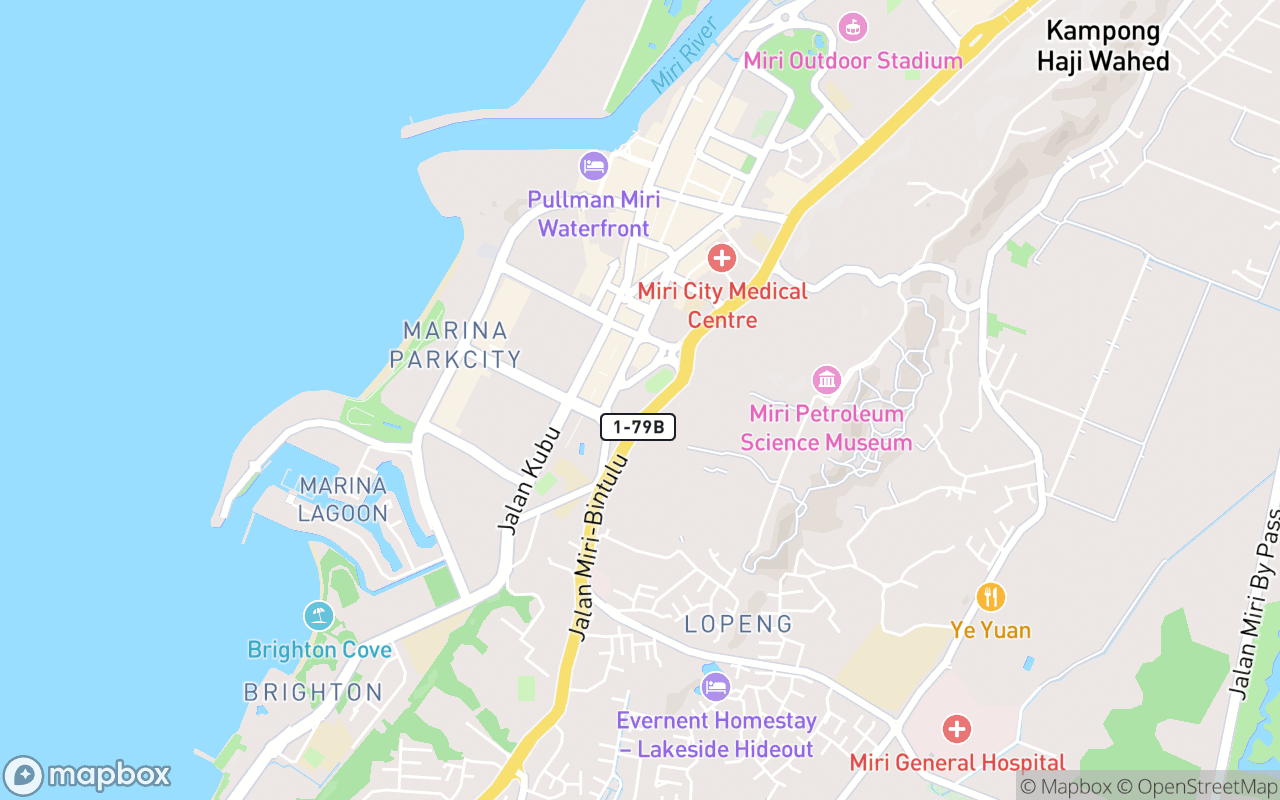 Map showing the location of Tamu Muhibbah