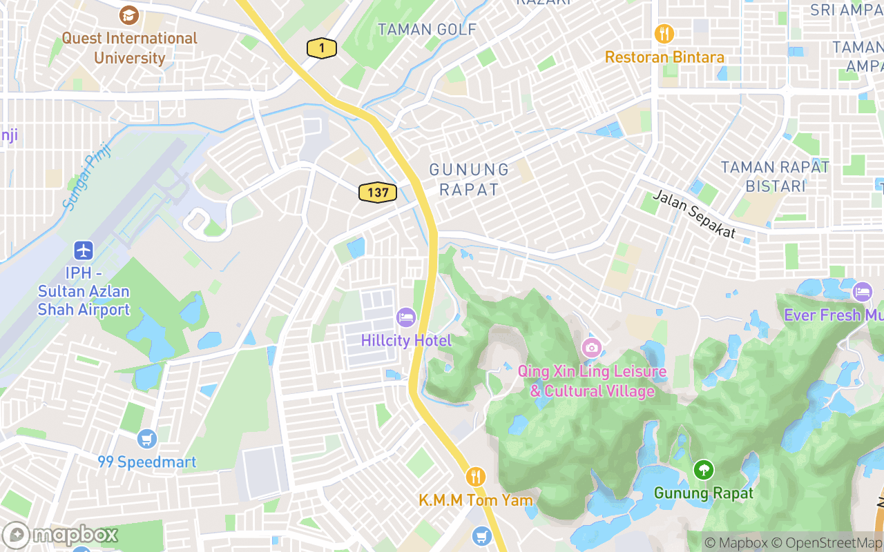 Map showing the location of Ling Sen Tong Temple